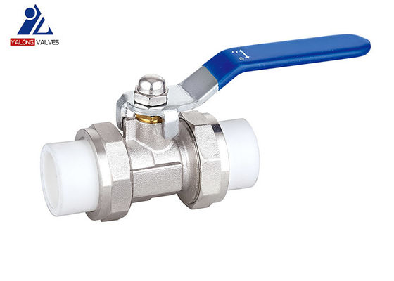 PVC 20mm Double Union Brass Ball Valve Ppr Pipe Nickel Plated