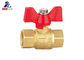 HPb 57 Butterfly Forged Ball Valve Compression 15mm Red Aluminum Handle