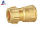 1/2&quot; Female X 16MM Brass Pipe Connector ISO228 Threaded Natural Color